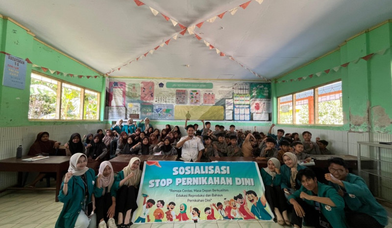 Sosialisasi Stop Pernikahan Dini di SDN 1 Desa Eyat Mayang Yang Diselenggarakan Oleh Kelompok Mahasiswa KKP UIN Mataram Desa Eyat Mayang